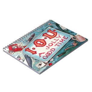 Carnet Vintage Vices Party, Jeu Boire Fumer