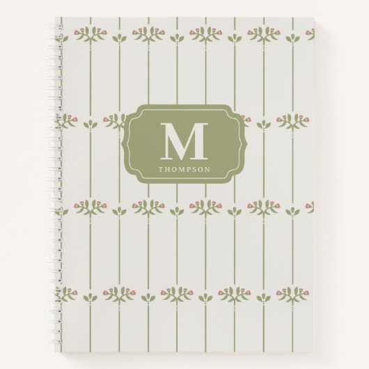 Carnet Vintage Victorian Botanical Traditional Lines (Devant)