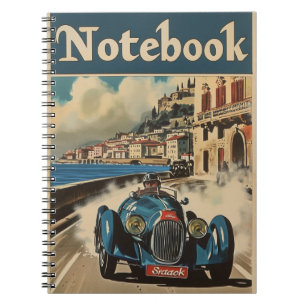Carnet Vintage Voiture de course côte Sud France