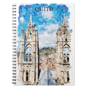 Carnet Vintage voyage aquarelle Quito Ecuador