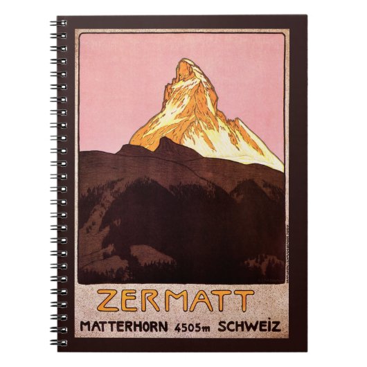 Carnet Vintage voyage, Matterhorn Mountain, Suisse (Devant)