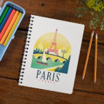 Carnet Vintage voyage Paris France<br><div class="desc">Beau vintage paris france voyage Spiral Photo Carnet montrant la célèbre Tour Eiffel et la Seine. Un souvenir et une idée cadeau pour votre famille et les amoureux.</div>
