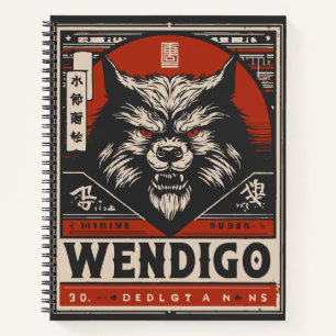 Carnet Vintage Wendigo Legend Art Cryptid natif