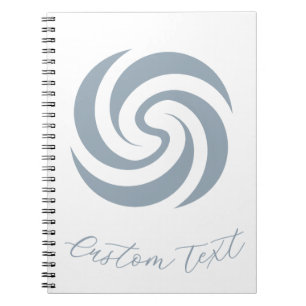Carnet Vintage Zen Spirale Minérale Bleue avec Texte Pers