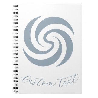 Carnet Vintage Zen Spirale Minérale Bleue avec Texte Pers