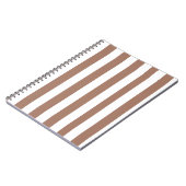 Carnet Vintages bandes verticales Mocha Mousse Blanc (Côté gauche)