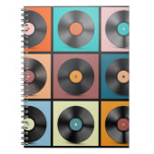 Carnet Vinyl records : retro LP set. (Devant)