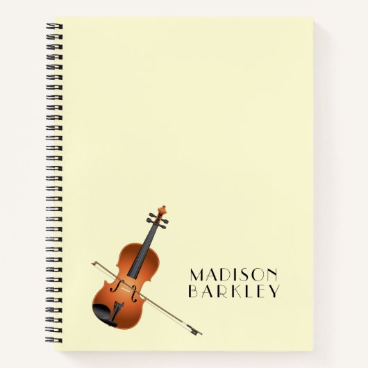 Carnet Viola Violon Musique Enseignant Musicien (Devant)