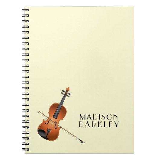 Carnet Viola Violon Musique Enseignant Musicien (Devant)