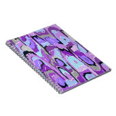 Carnet Violet Abstrait avec bleu et noir (Côté Droit)