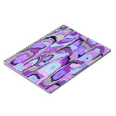 Carnet Violet Abstrait avec bleu et noir (Côté gauche)