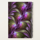 Carnet Violet Abstrait violet violet kaki fractal (Verso)