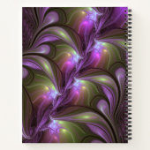 Carnet Violet Abstrait violet violet kaki fractal (Dos)