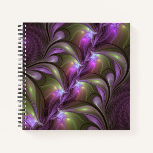Carnet Violet Abstrait violet violet kaki fractal