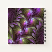 Carnet Violet Abstrait violet violet kaki fractal (Dos)