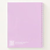 Carnet Violet Améthyste Clair Grand "CARNET" Moderne (Dos)
