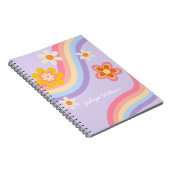 Carnet Violet arc-en-ciel rétro (Côté Droit)