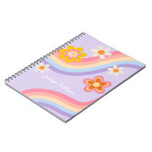 Carnet Violet arc-en-ciel rétro (Côté gauche)