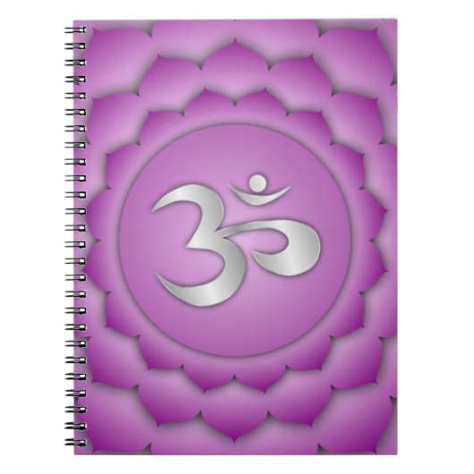 Carnet Violet Couronne Chakra Chi énergie Spirituel Zen (Devant)