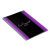 Carnet Violet et noir minimaliste (Côté Droit)