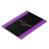 Carnet Violet et noir minimaliste (Côté gauche)
