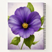 Carnet Violet Flora Journal, Floral Journal, Violet, (Dos)