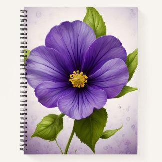 Carnet Violet Flora Journal, Floral Journal, Violet,