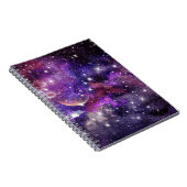 Carnet Violet Galaxy Voie Lactée Avec Planète (Côté Droit)