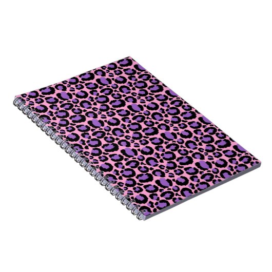 Carnet Violet Guépard Motif Léopard Animalier (Côté Droit)