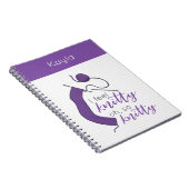 Carnet Violet Je Sens Knitty, Oh Tellement Knitty (Côté Droit)