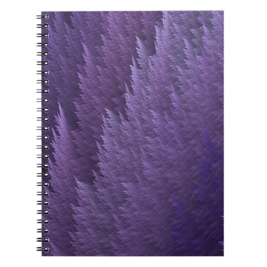 Carnet Violet Lilac Purple Tartan Feather Pattern (Devant)