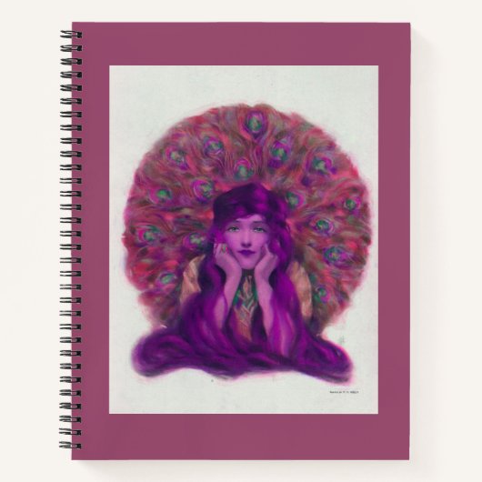 Carnet Violet Peacock - Journal (Devant)