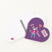 Carnet violet personnalisé pour enfant avec un rat (Intérieur)