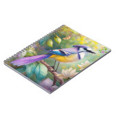 Carnet Violet Tufted Jay Imaginaire Bird (Côté gauche)