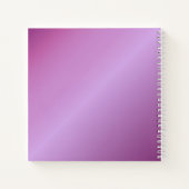 Carnet Violet violet et script blanc personnalisé (Dos)