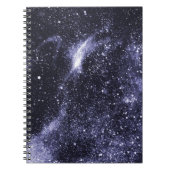 Carnet Violet violet noir galaxie abstraite (Devant)