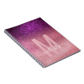 Carnet Violet violet rose triple Parties scintillant Ombr (Côté Droit)