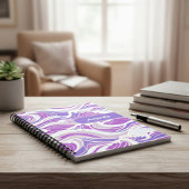 Carnet Violet Wave Pattern