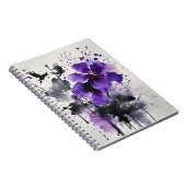 Carnet Violetta - Fleurs aquarelle (Côté Droit)