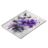 Carnet Violetta - Fleurs aquarelle (Côté gauche)