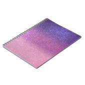 Carnet Violette Princesse rose triple Parties scintillant (Côté gauche)