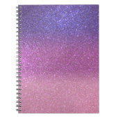 Carnet Violette Princesse rose triple Parties scintillant (Devant)