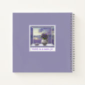 Carnet violettes dans un bocal de lune (Dos)