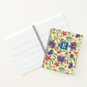 Carnet Violettes mignonnes sur monogramme d'impression to (Intérieur)