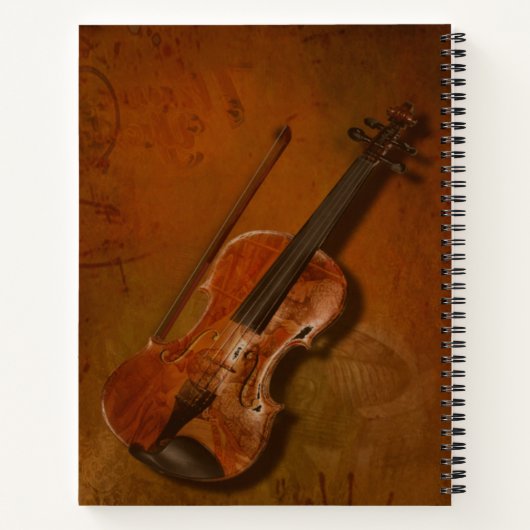 Carnet Violon & Bow - Choix de pages intérieures - Taille (Dos)