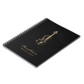 Carnet Violon enseignant Élégant script noir (Côté gauche)