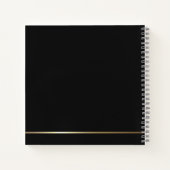 Carnet Violon Enseignant Script élégant Musique Or Noir (Dos)