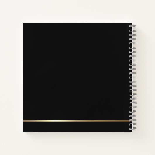 Carnet Violon Enseignant Script élégant Musique Or Noir (Dos)