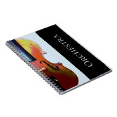 Carnet Violon musical Simple Bleu Black Orchesra (Côté Droit)