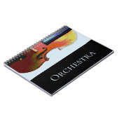 Carnet Violon musical Simple Bleu Black Orchesra (Côté gauche)